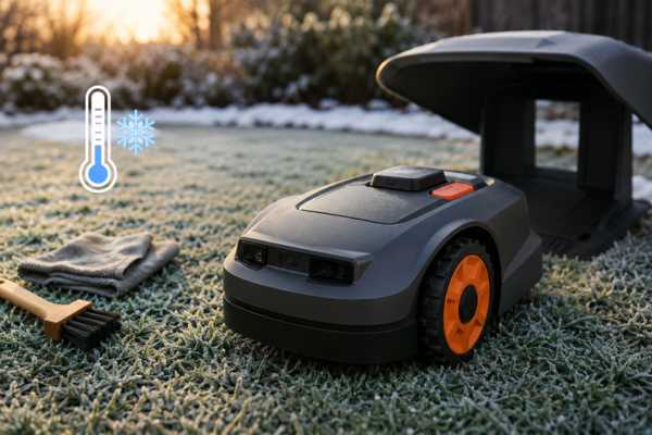 Cómo preparar el robot cortacésped para el invierno