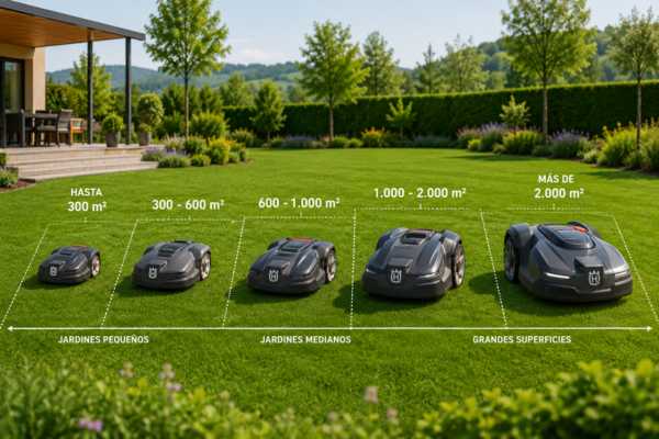 Qué robot cortacésped elegir según los metros cuadrados