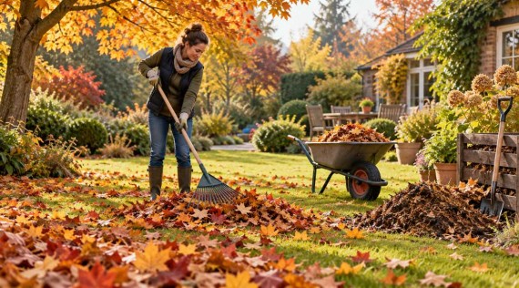 Qué hacer con las hojas caídas del jardín: recogerlas, triturarlas o aprovecharlas